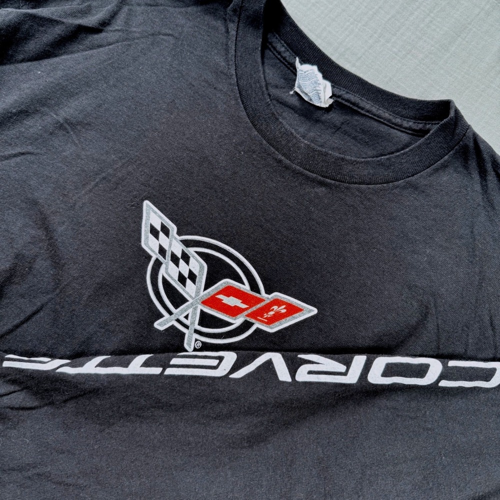 Chevrolet Corvette T-Shirt Mens XL Black Long Sleeve Delta Pro Weight Chevy Race